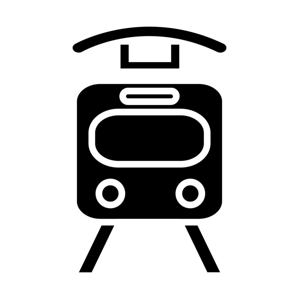 tåg vektor ikon. järnväg illustration tecken. spårvagn symbol. offentlig transport logotyp.