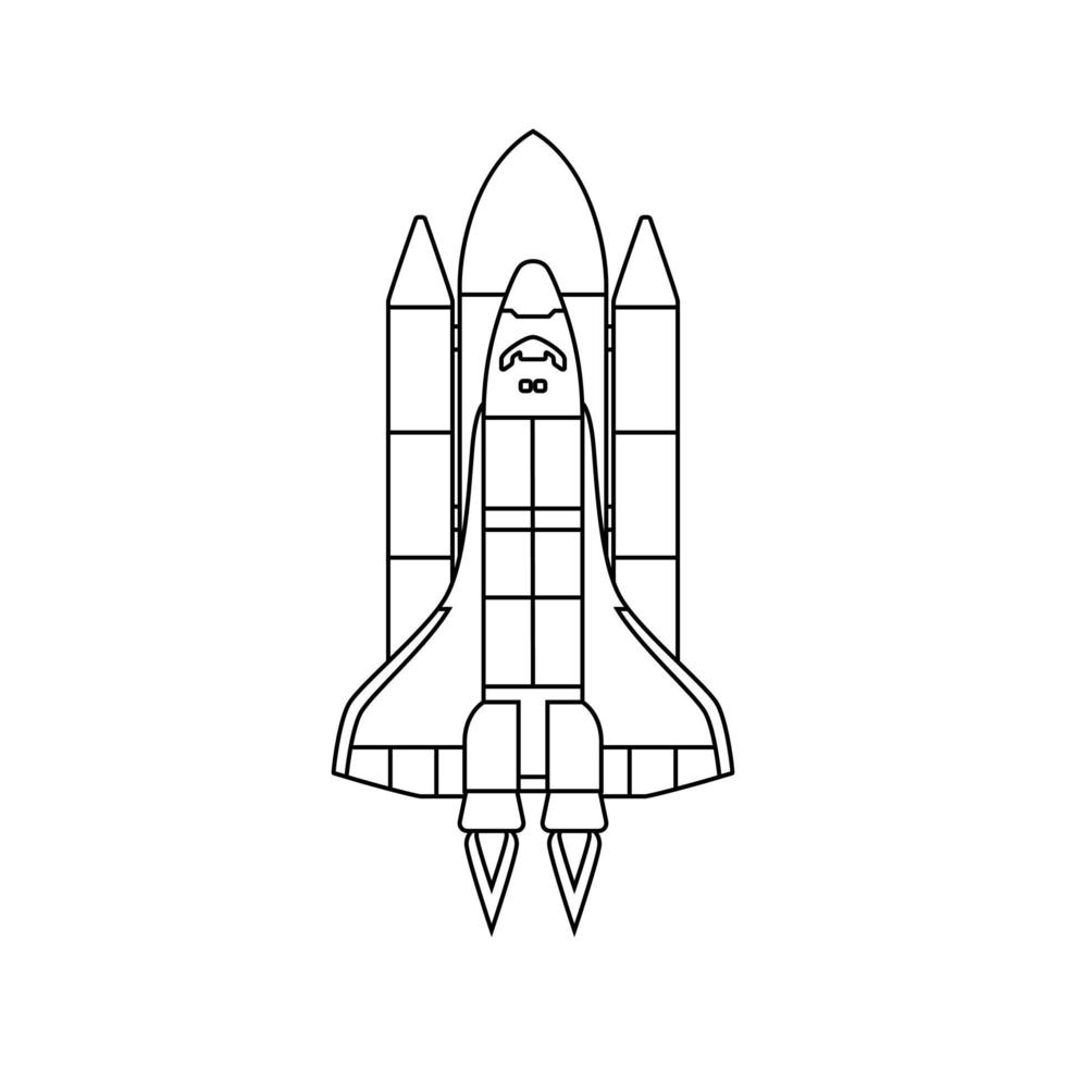 raket ikon vektor. Plats hantverk illustration tecken. shuttle symbol eller logotyp. vektor