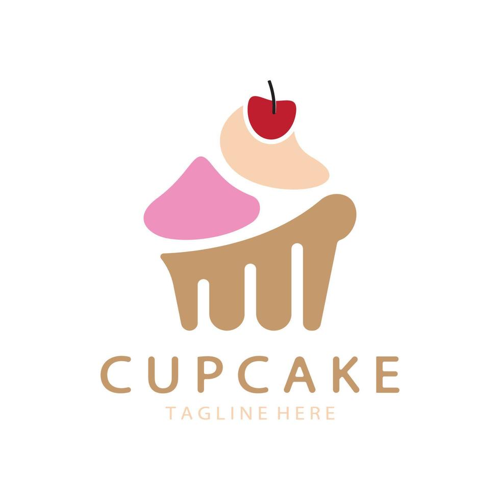 muffin logotyp design vektor illustration mall. muffin bageri icon.cake butik, kakare affär ,vektor