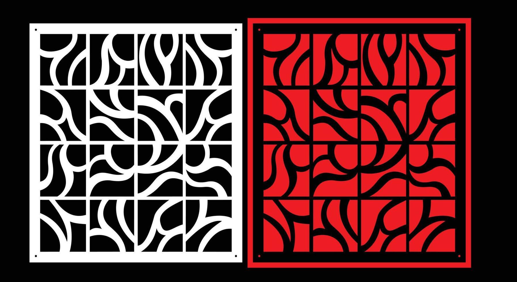 dekorativ Mauer Panel einstellen Chinesisch mdf cnc Router Laser- Schneiden Muster Design zum mdf Holz Schneiden Vektor cnc Router Design Schaumstoffplatte, Acryl und cnc Maschine Schneiden, eps Datei.