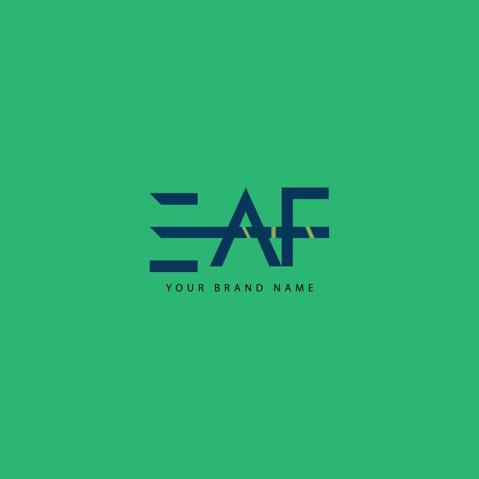 eaf Text Logo Design Vektor