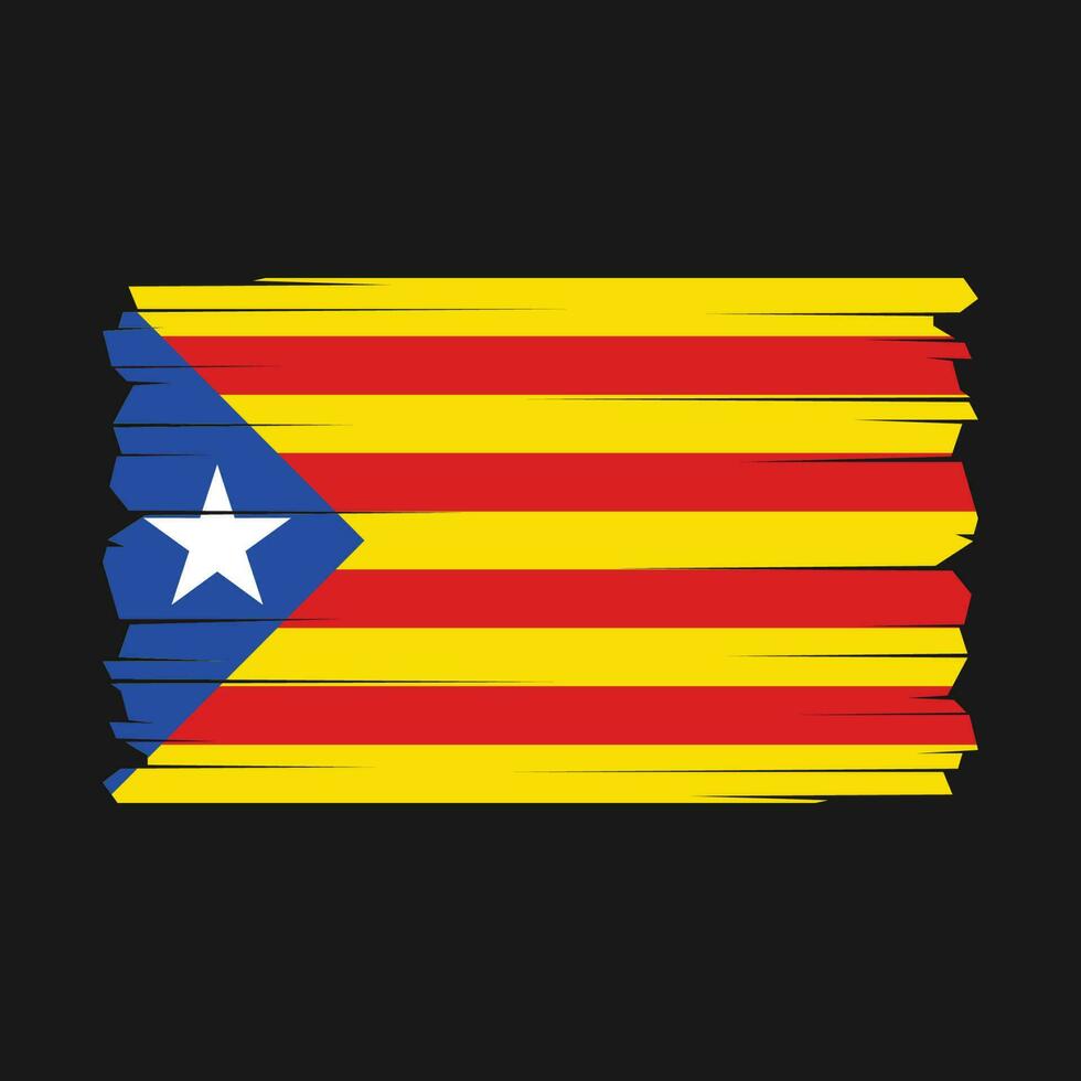 catalonia flagga vektor illustration