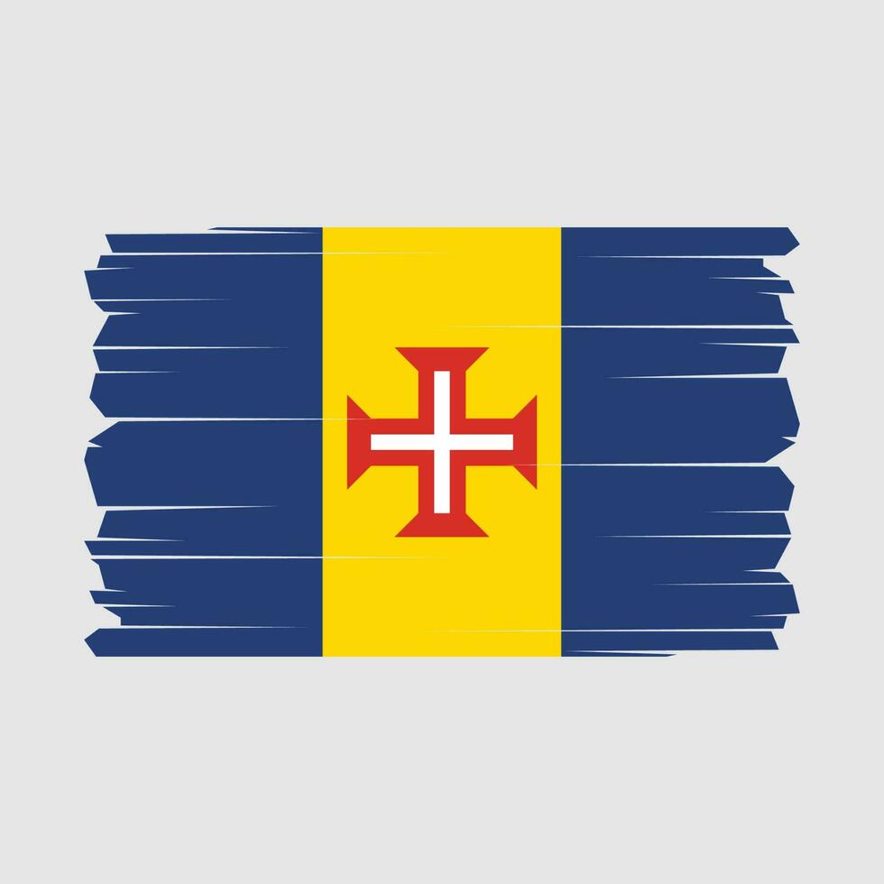 Madeira Flagge Vektor Illustration