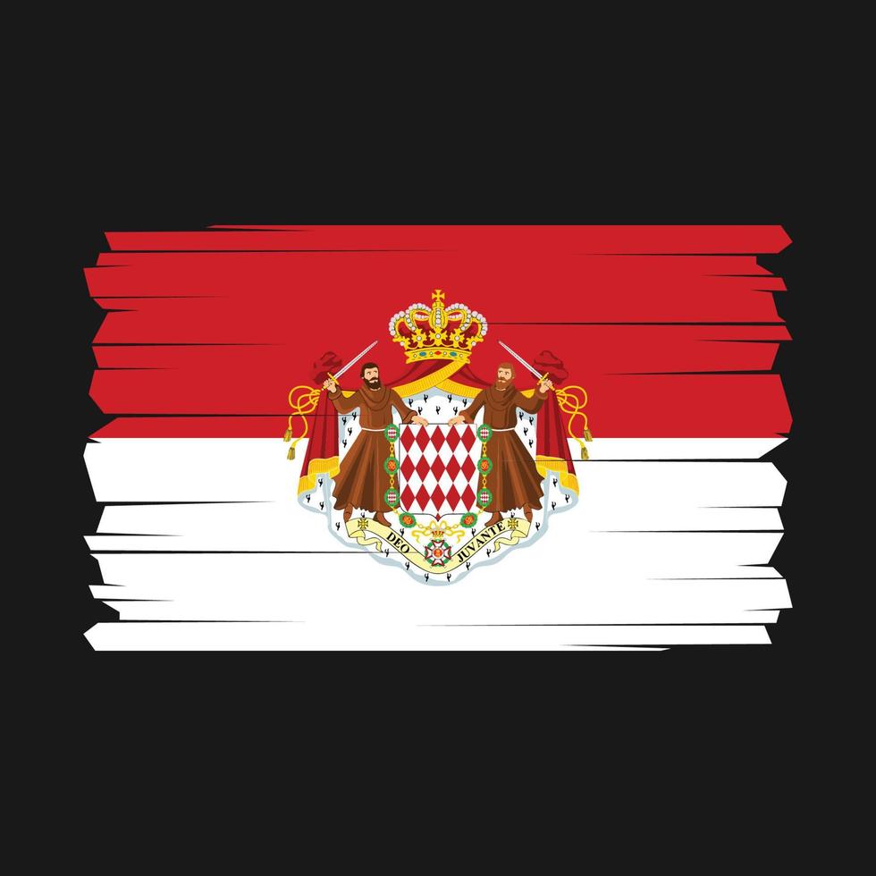 Monaco flagga vektor illustration