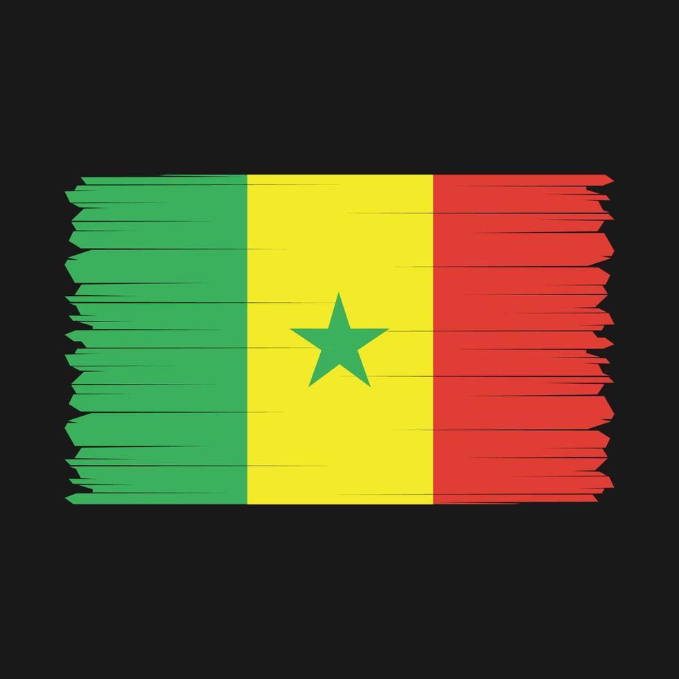 Senegal Flagge Vektor Illustration