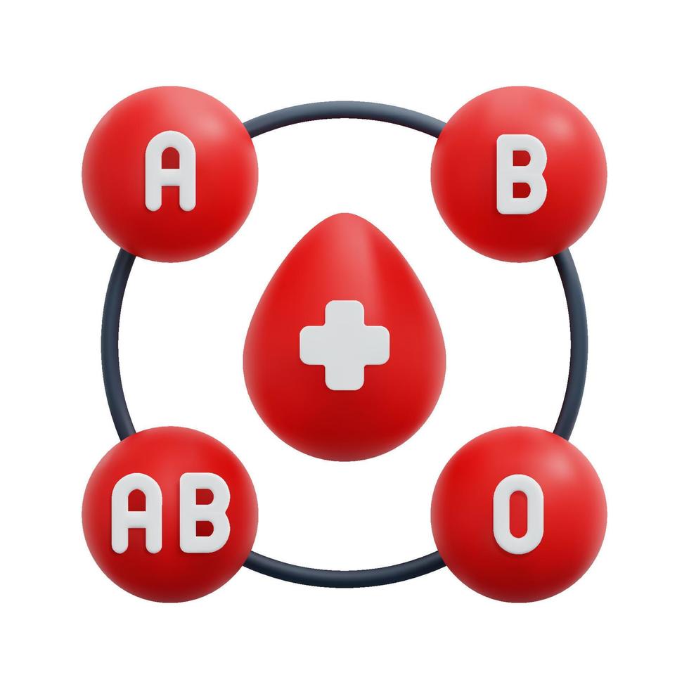 3d Blut Art rot Symbol Symbol Vektor. isoliert auf Weiß Hintergrund. 3d Blut Spende, medizinisch und Gesundheitswesen Konzept. Karikatur minimal Stil. 3d Symbol Vektor machen Illustration.