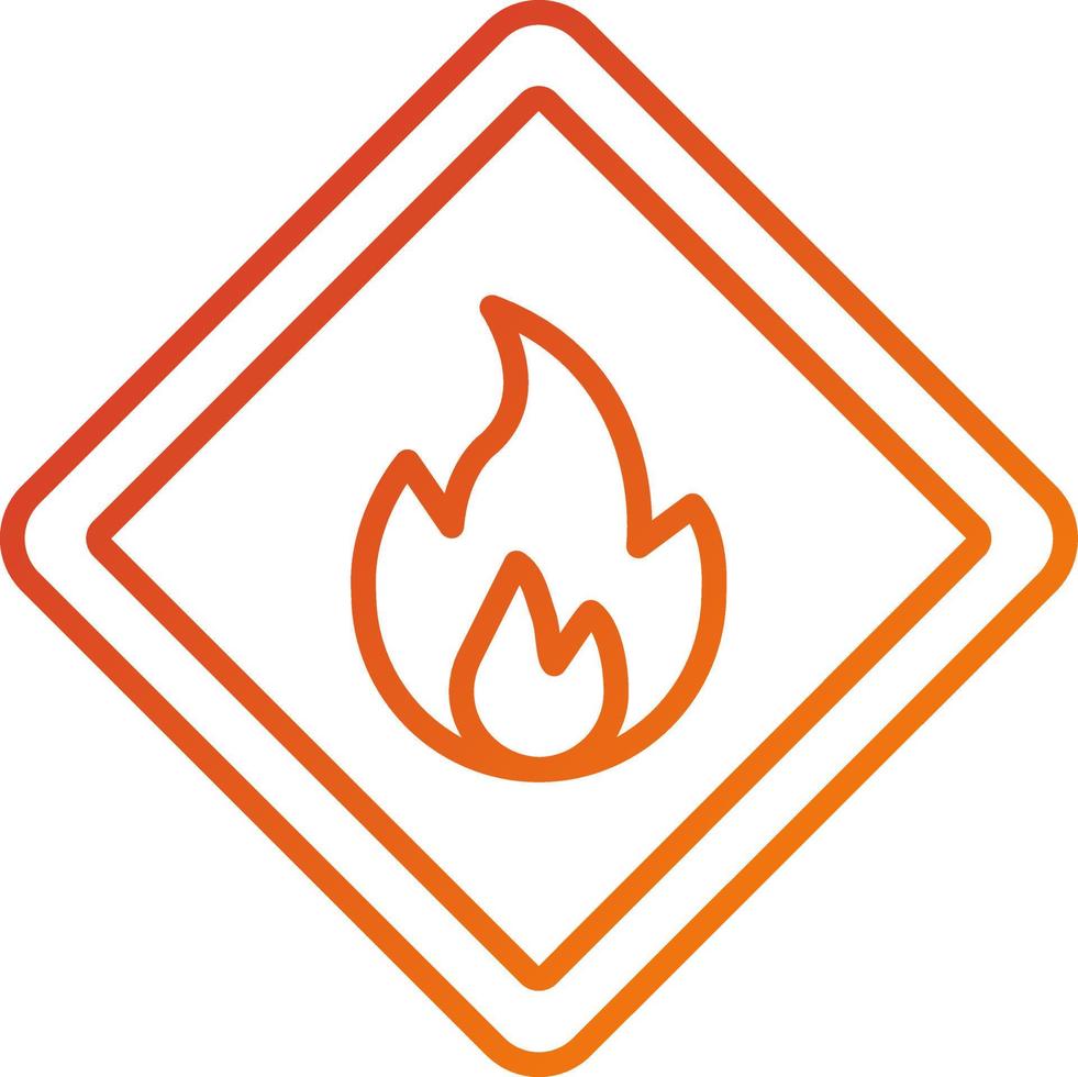 Feuer Gefahr Symbol Stil vektor