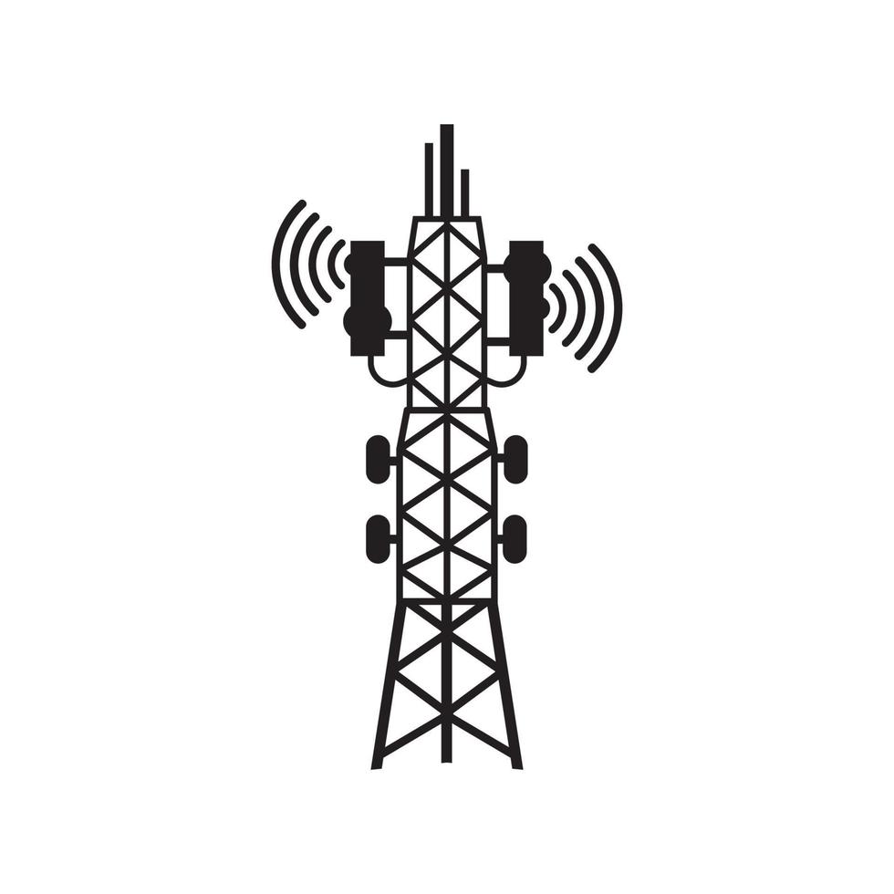 överföring torn, satellit signal ikon symbol, vektor illustration design mall