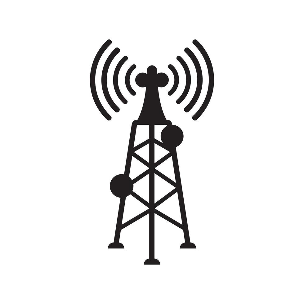 Senden Turm, Satellit Signal Symbol Symbol, Vektor Illustration Design Vorlage
