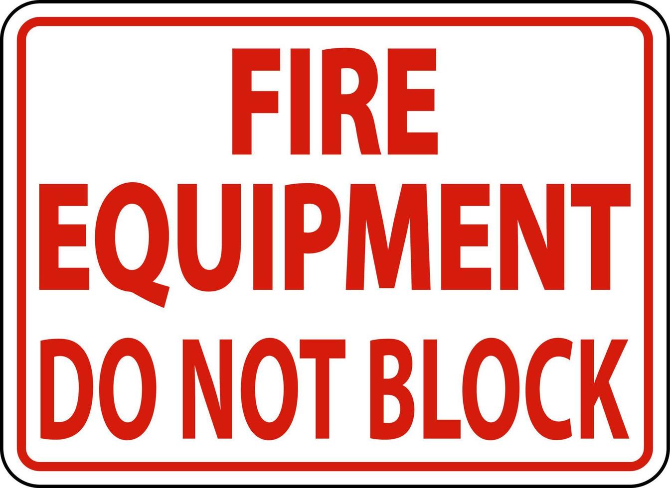 Feuer Ausrüstung tun nicht Block Zeichen auf Weiß Hintergrund vektor