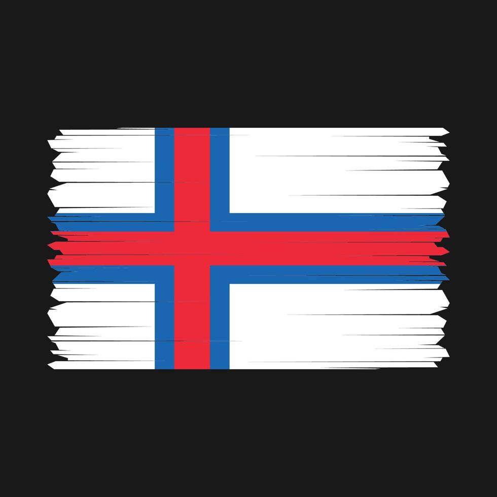 faroe öar flagga vektor illustration