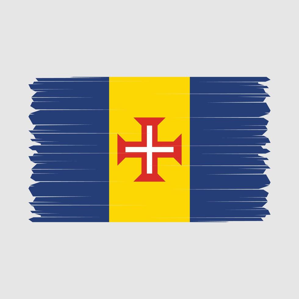 Madeira Flagge Vektor Illustration