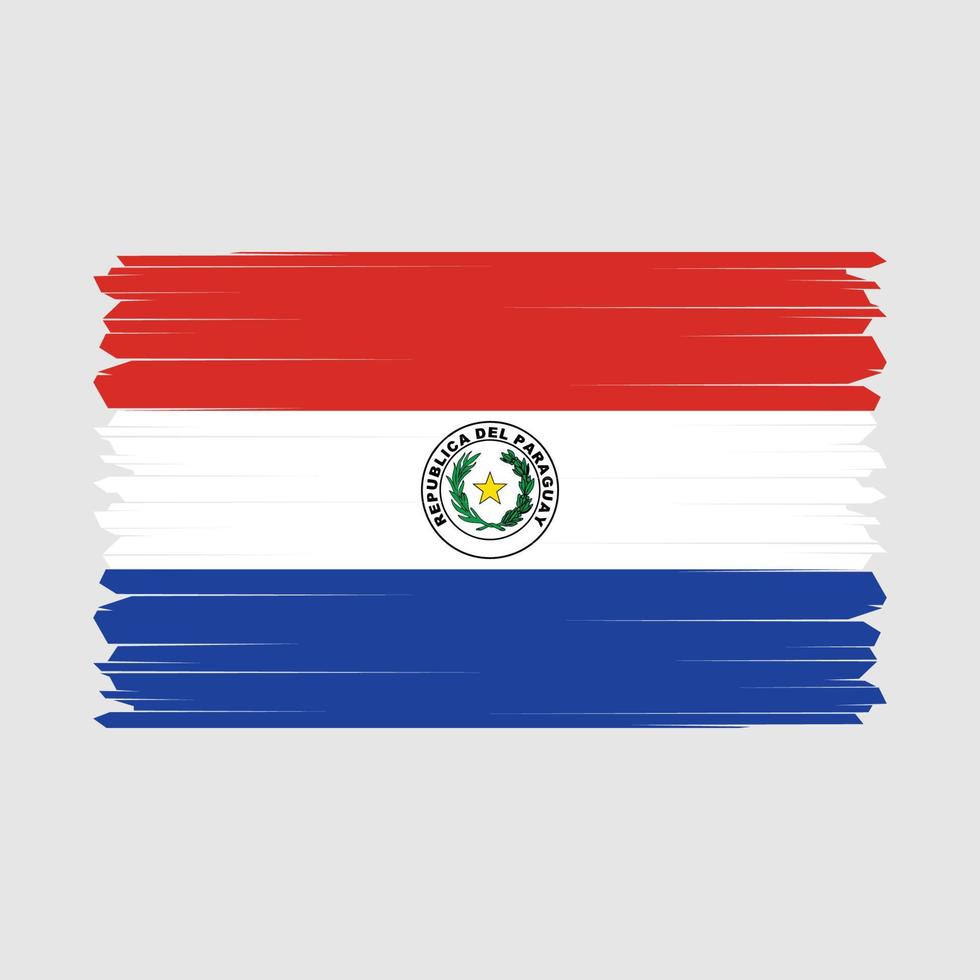 paraguay flagga vektor illustration
