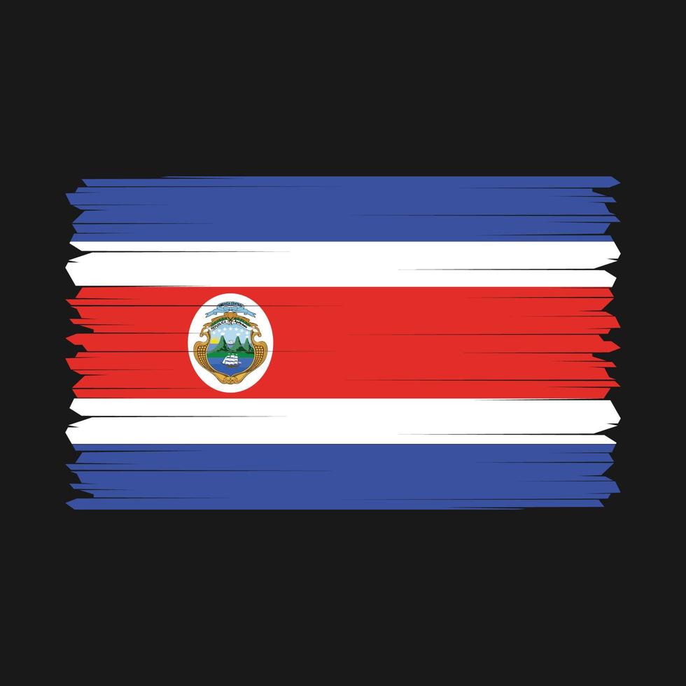 costa rica flagga vektor illustration