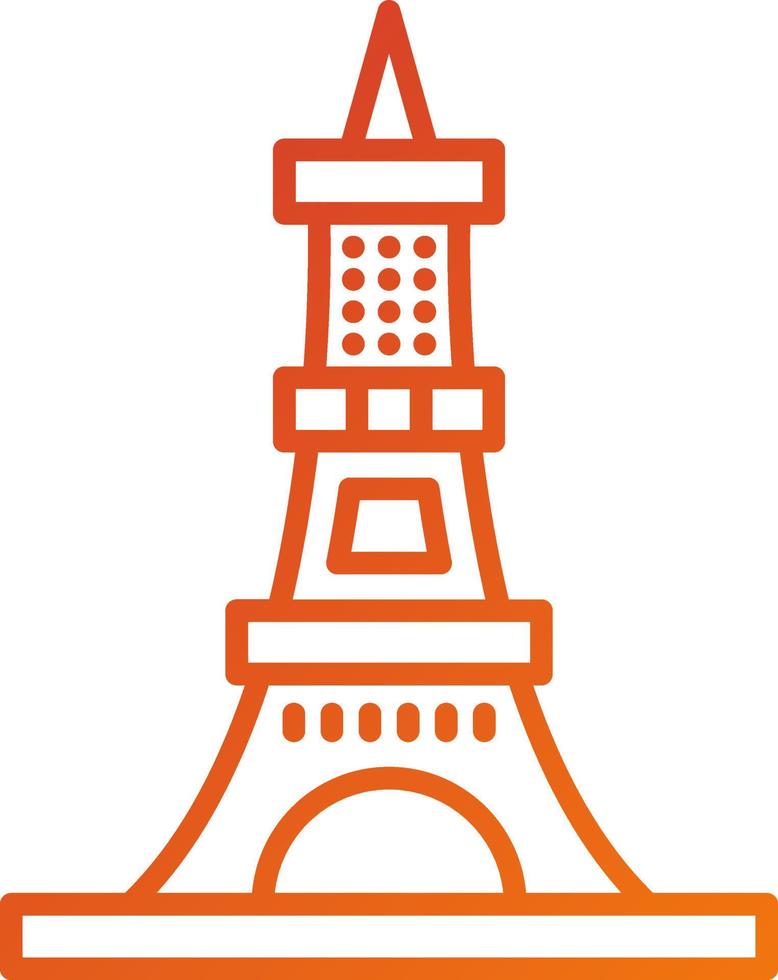 Eiffel Turm Symbol Stil vektor