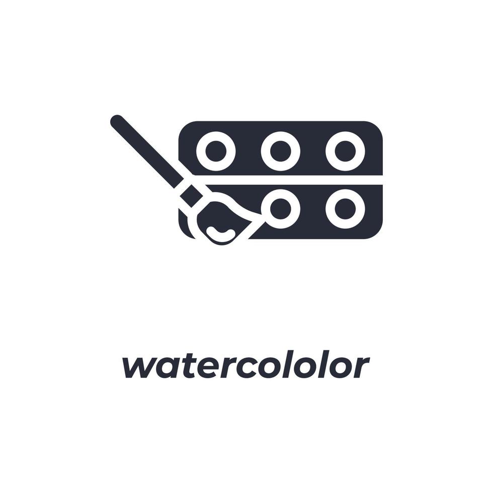 vektor tecken akvarell symbol är isolerat på en vit bakgrund. ikon Färg redigerbar.