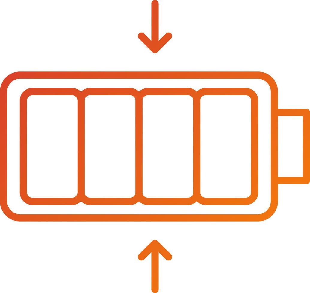 klein Batterie Symbol Stil vektor