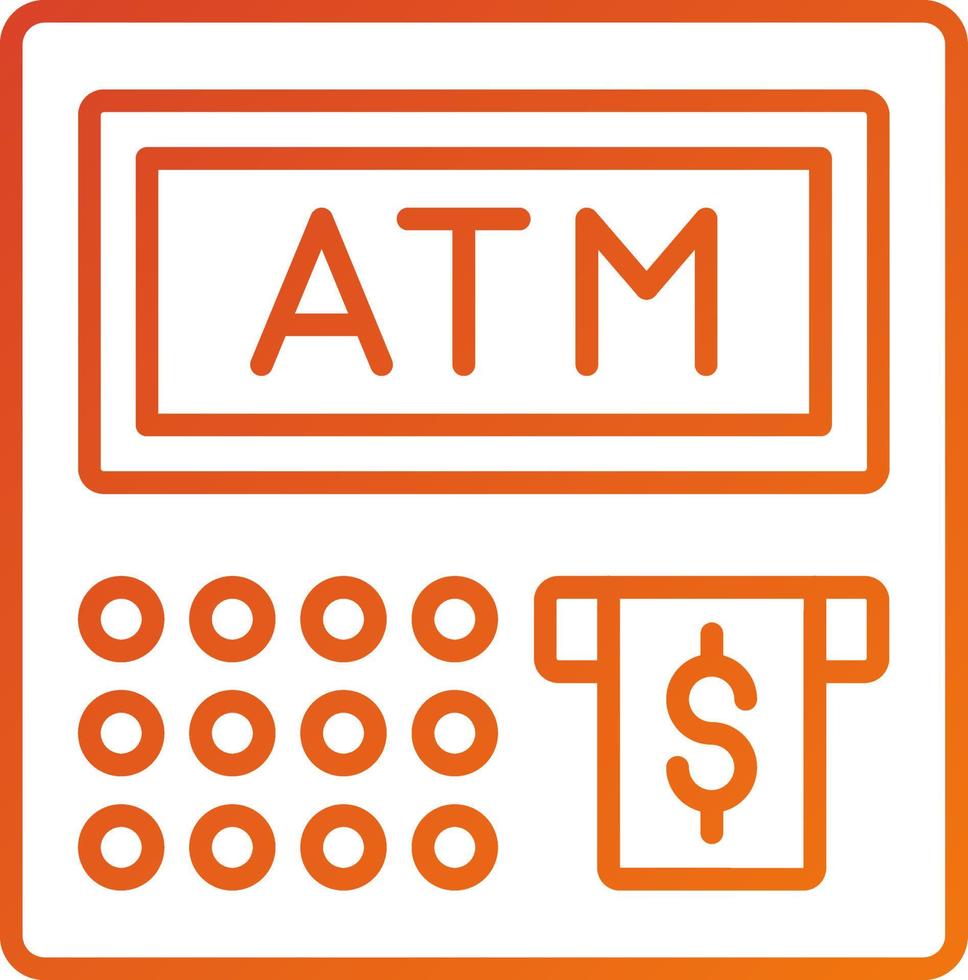 ATM-Symbolstil vektor