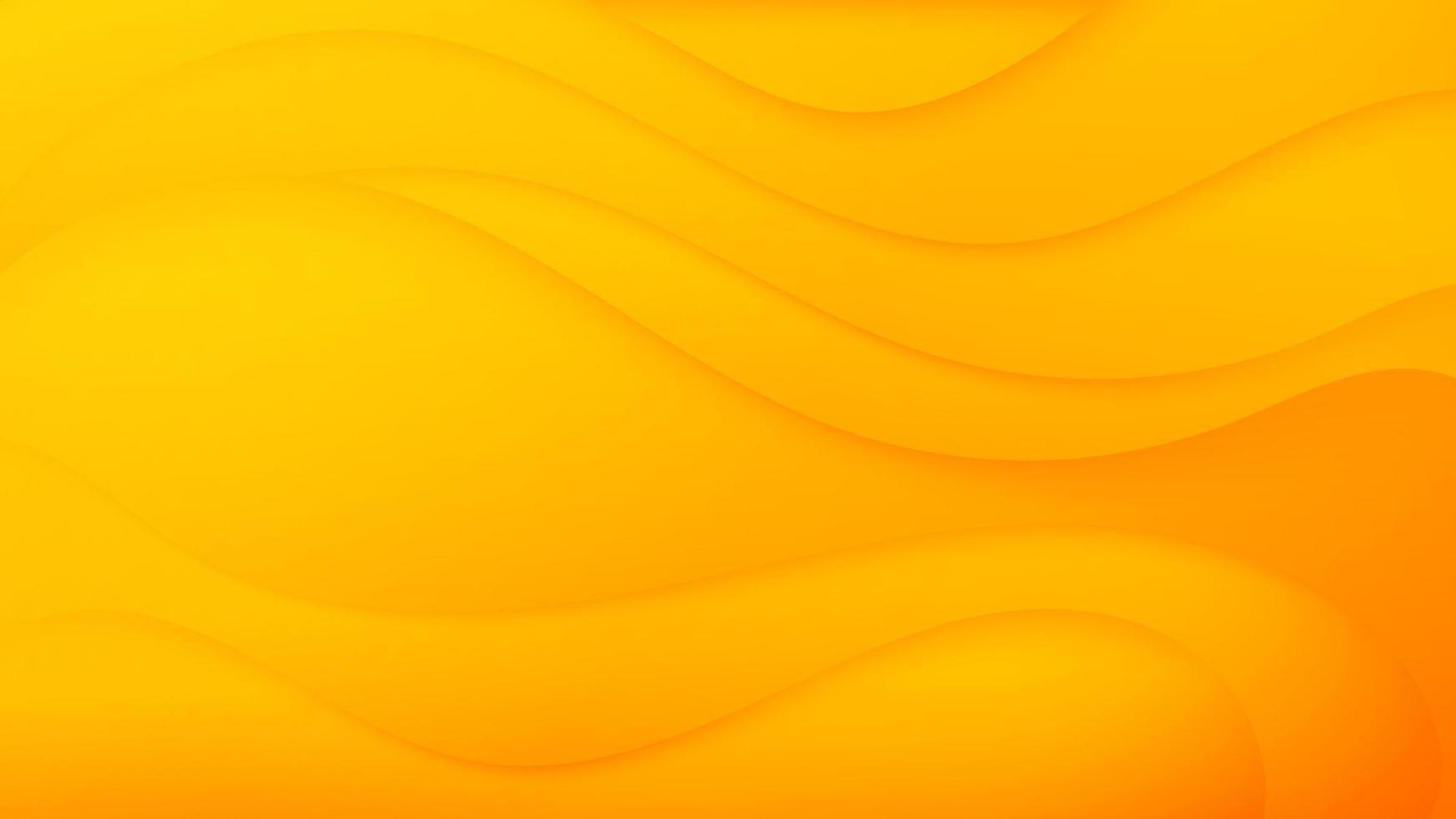 abstrakt Gradient Gelb Orange Flüssigkeit Welle Hintergrund vektor