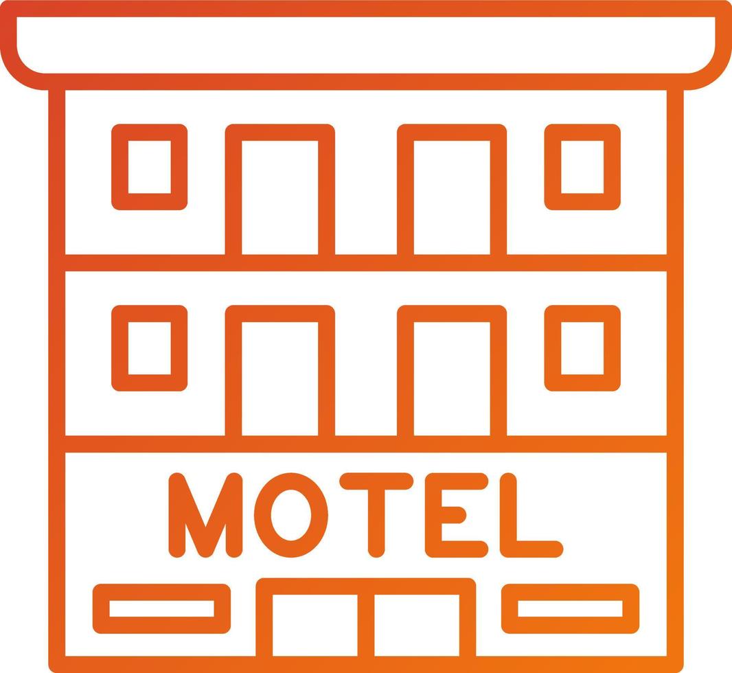 Motel Symbol Stil vektor