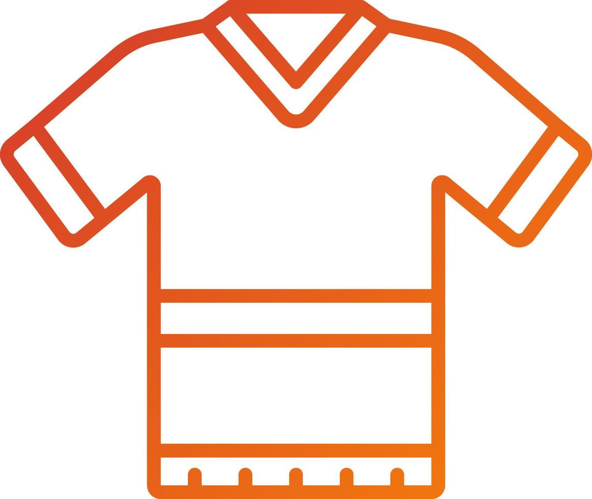 Rugby Hemd Symbol Stil vektor