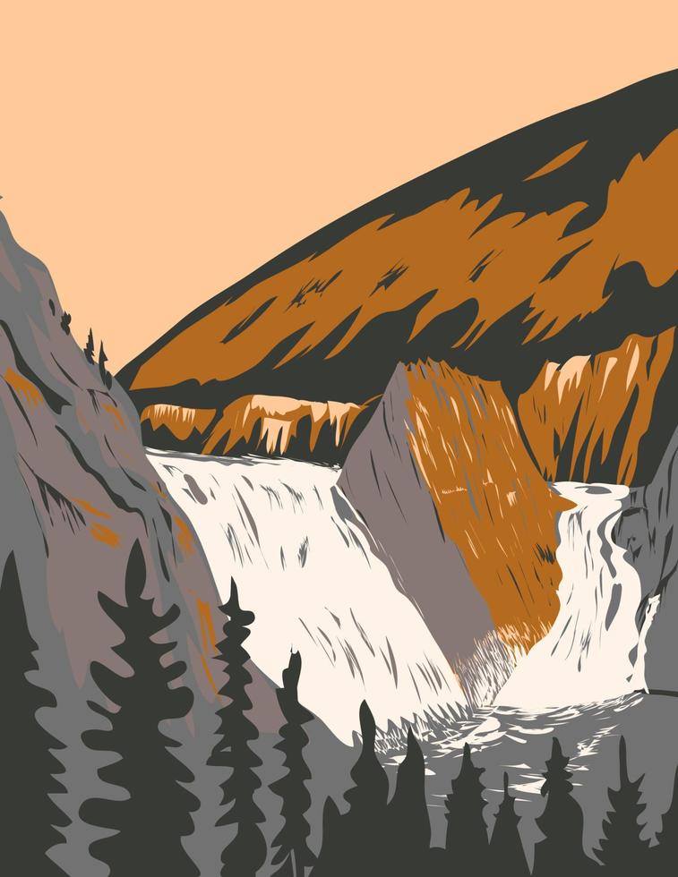 nahanni National Park Reservieren im Nordwest Gebiete Kanada wpa Poster Kunst vektor