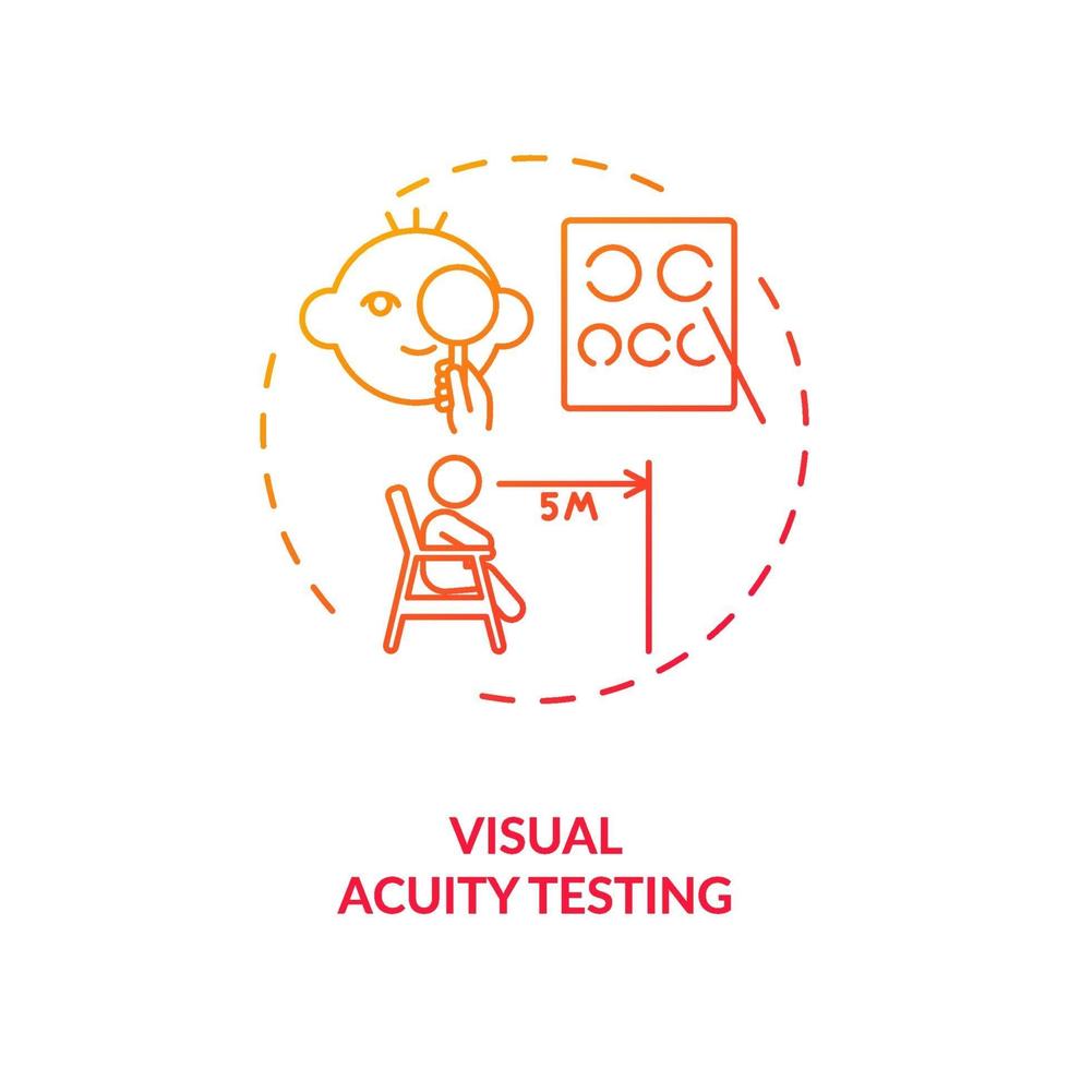 Symbol für das Testen der Sehschärfe vektor