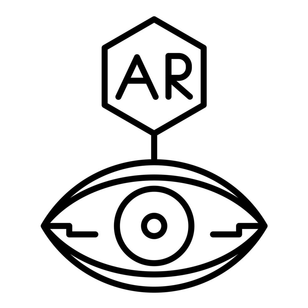 ar Kontakt lins vektor ikon