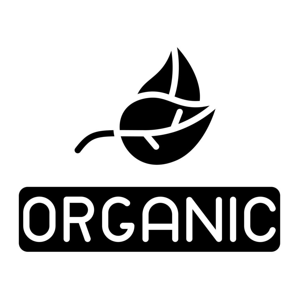 organisk produkt vektor ikon