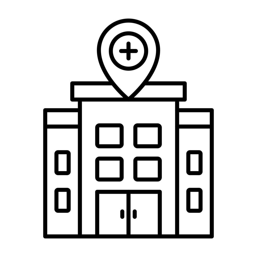 Krankenhaus Ort Vektor Symbol