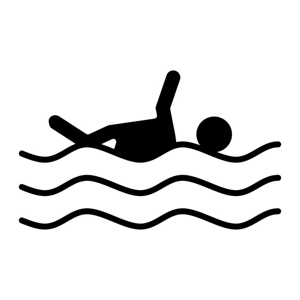 Person Schwimmen Vektor Symbol