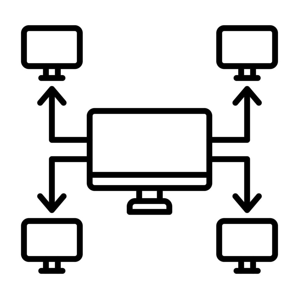 Netzwerk-Vektor-Symbol vektor