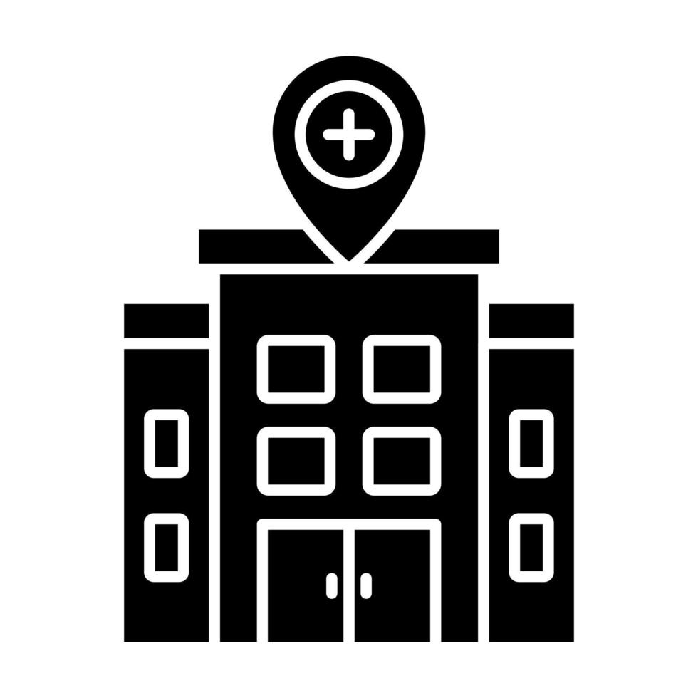 Krankenhaus Ort Vektor Symbol