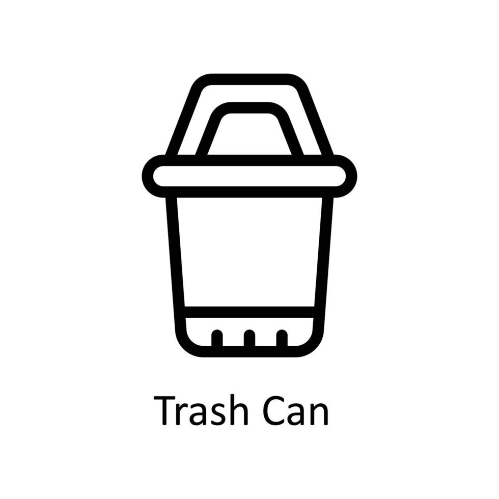 Müll können Vektor Gliederung Symbole. einfach Lager Illustration Lager