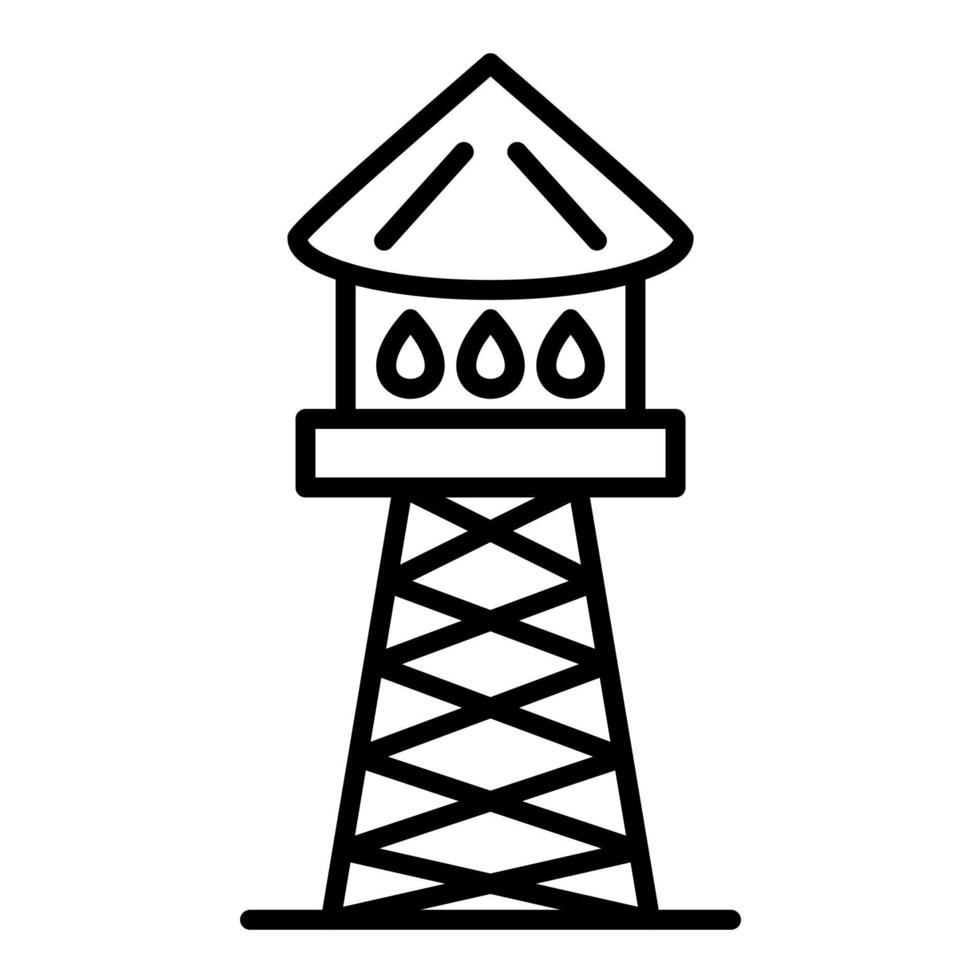 Wasserturm-Vektorsymbol vektor