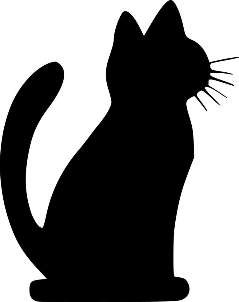 svart katt ikon vektor