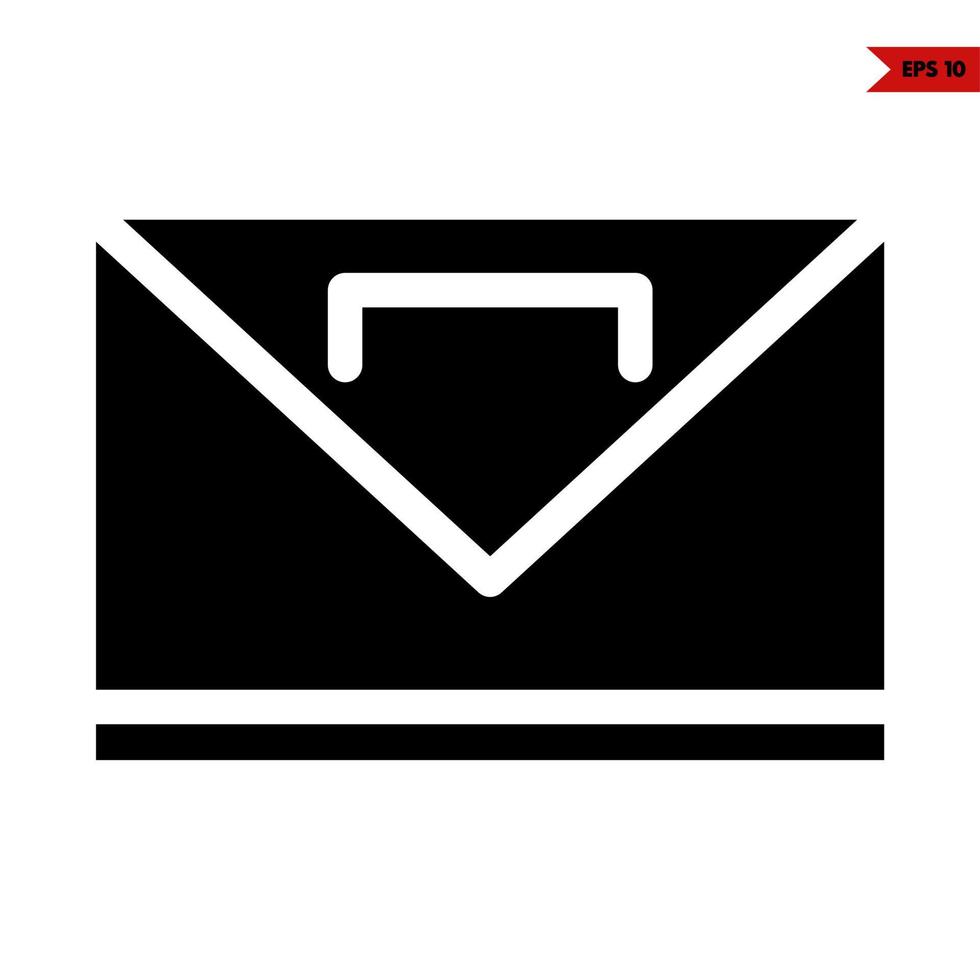 Mail-Glyphe-Symbol vektor