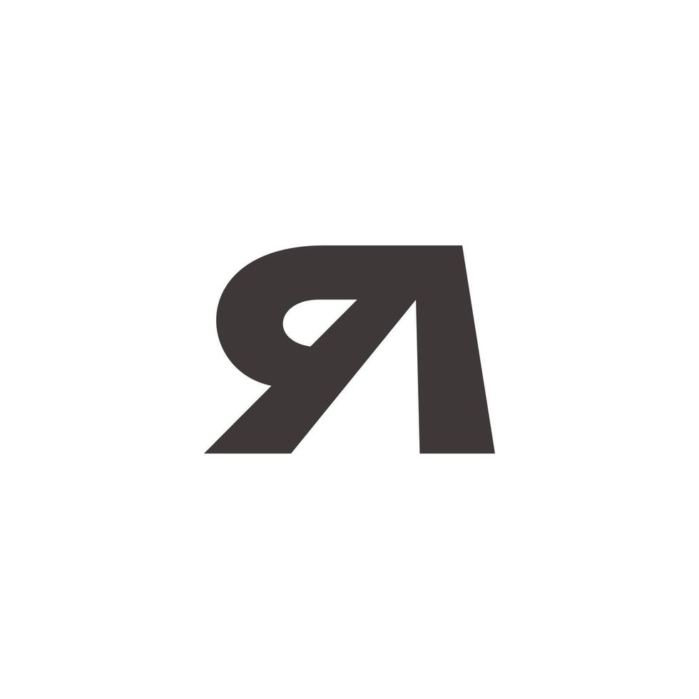 brev qa triangel enkel geometrisk logotyp vektor