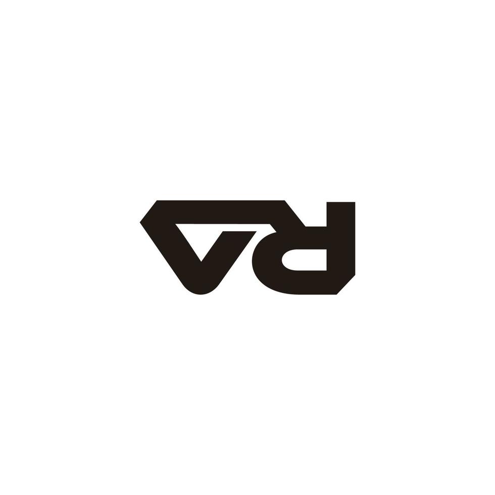 brev vd enkel geometrisk länkad logotyp vektor