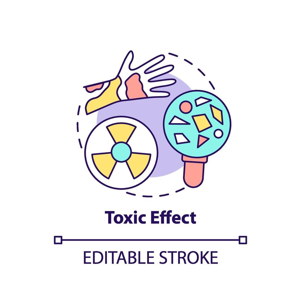 Symbol für das Konzept der toxischen Wirkung vektor