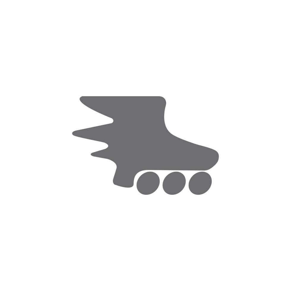 snabb rörelse inline skate symbol logotyp vektor
