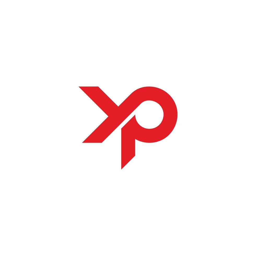 brev Y P slinga geometrisk logotyp vektor