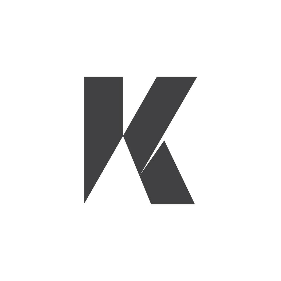 abstrakt brev vk enkel geometrisk logotyp vektor