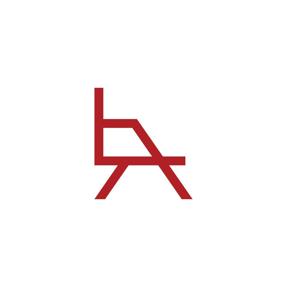stol enkel möbel symbol geometrisk ikon vektor