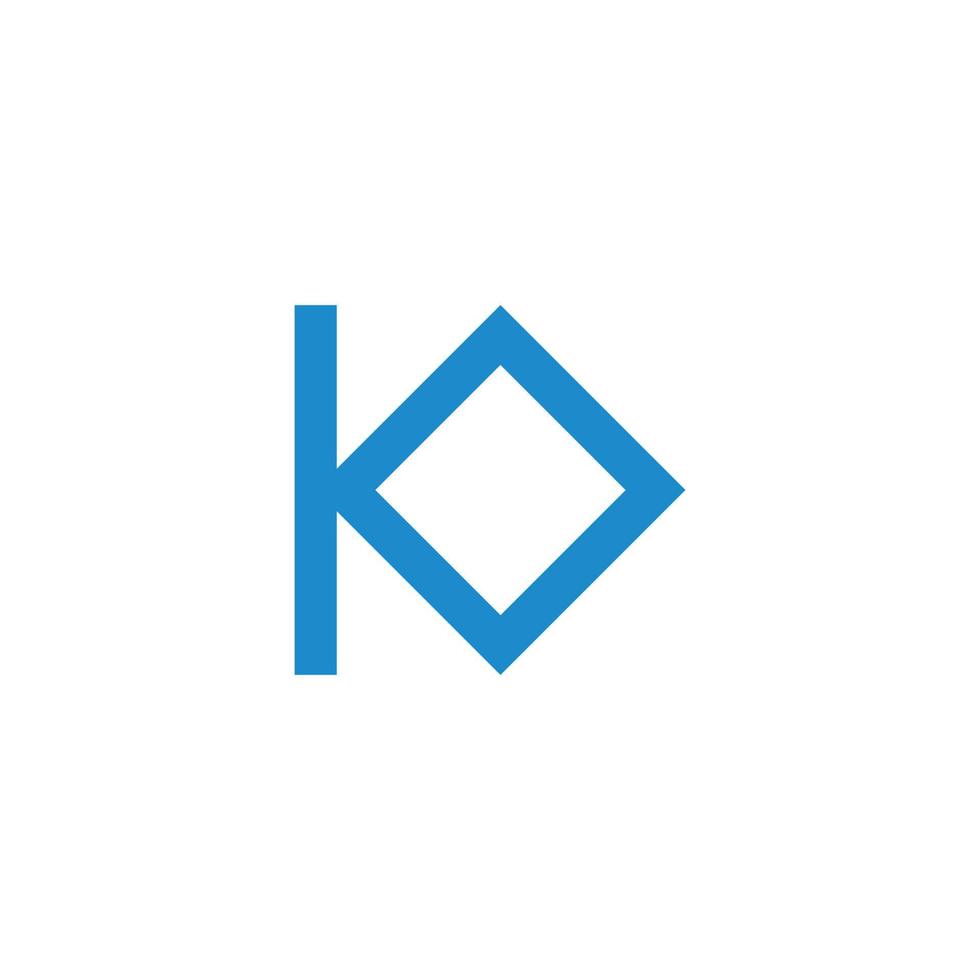 Brief k Platz Rahmen Diamant Logo Vektor