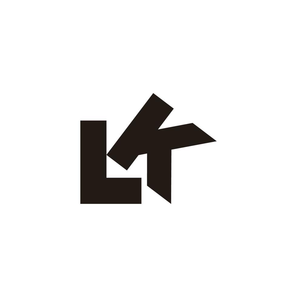 Brief lk abstrakt einfach geometrisch Bewegung Symbol Logo Vektor