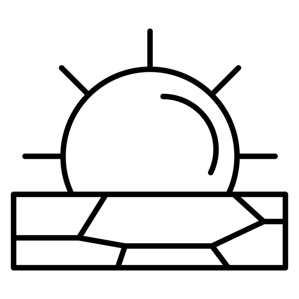 Wüste Wetter Vektor Symbol