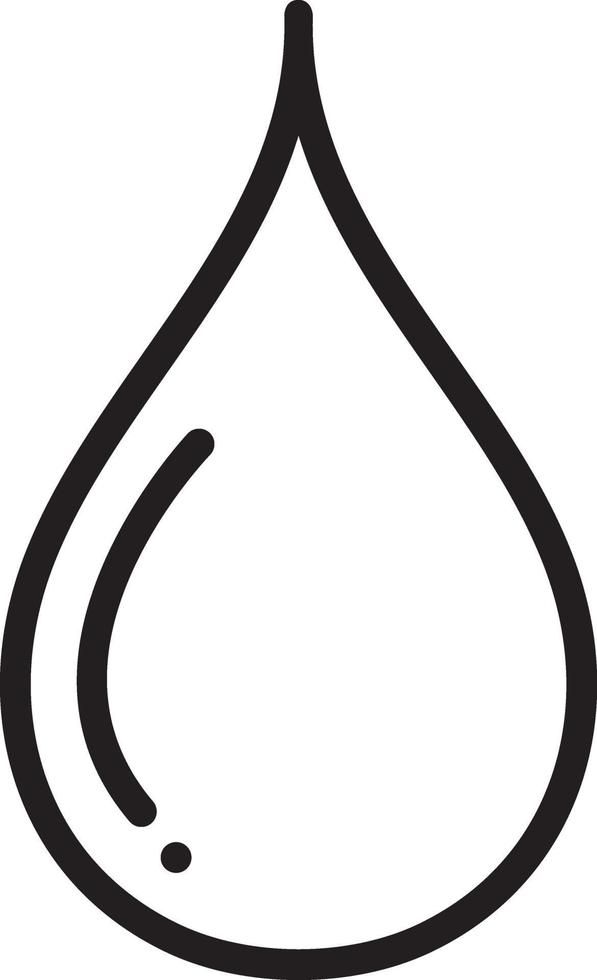 linje ikon för vatten vektor
