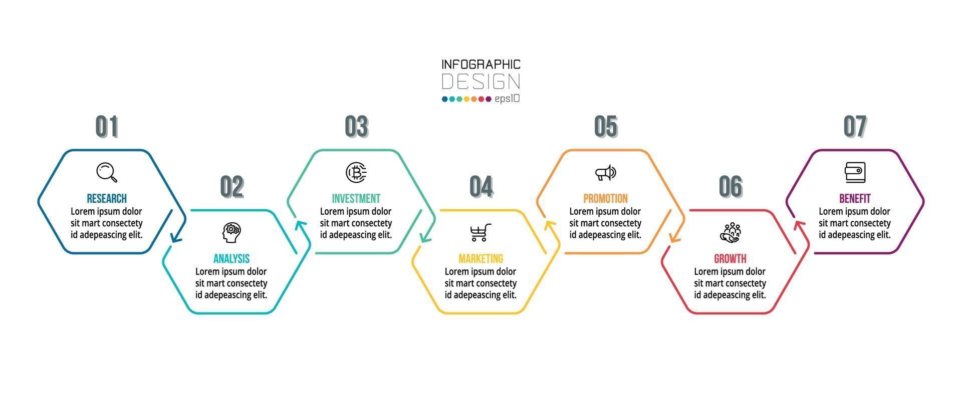 Infografik-Vorlage für das Zeitdiagrammgeschäft. vektor