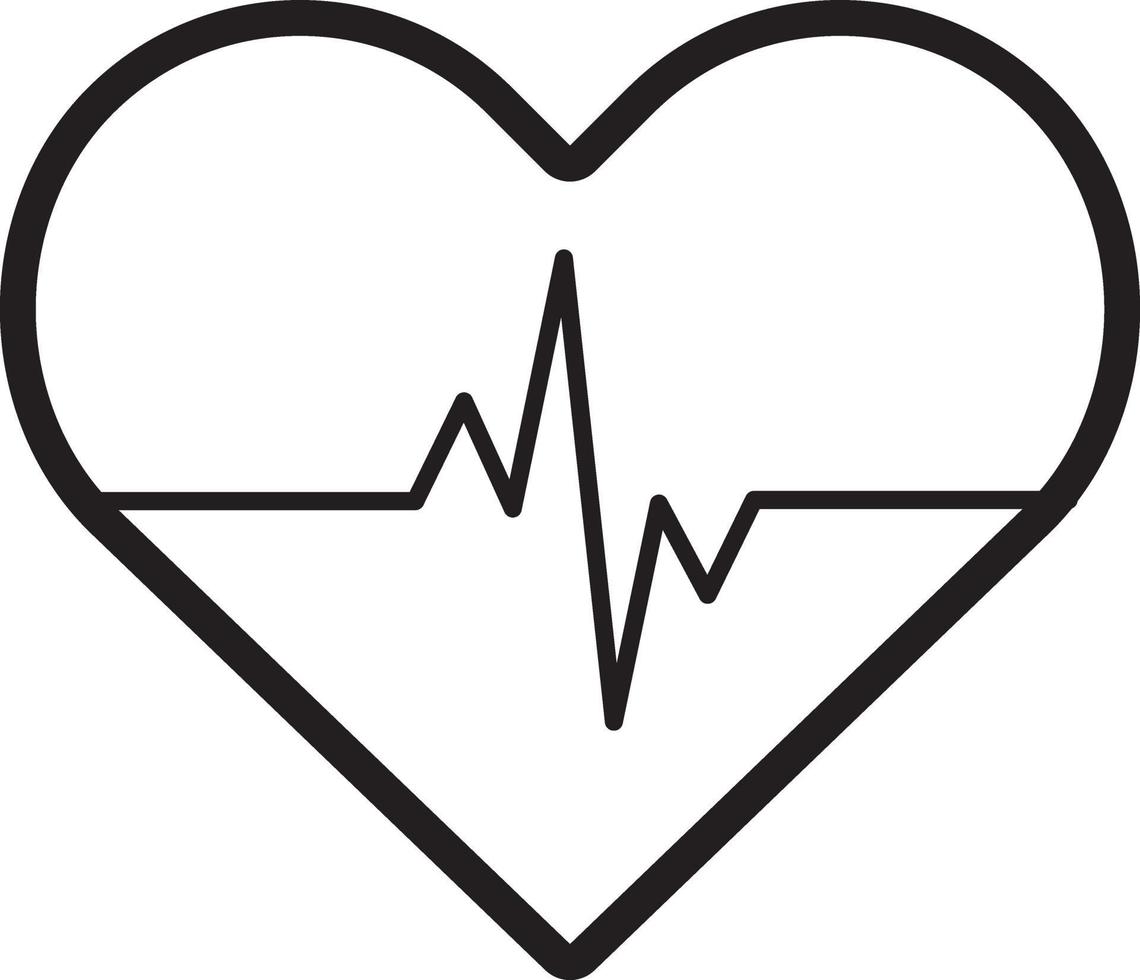 Liniensymbol für Herz vektor